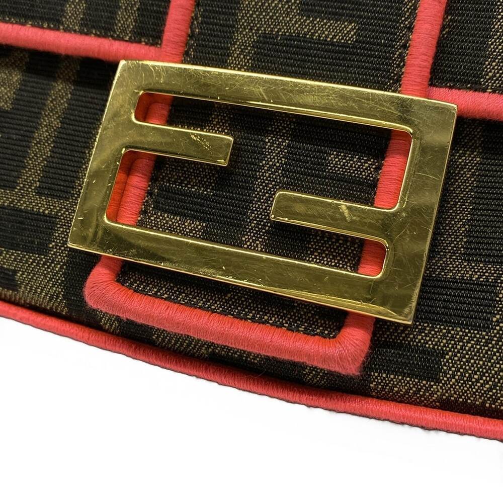 Fendi Mama Bucket Handbag 8BR600 Brown Dark Brown Pink - Picture 14 of 15